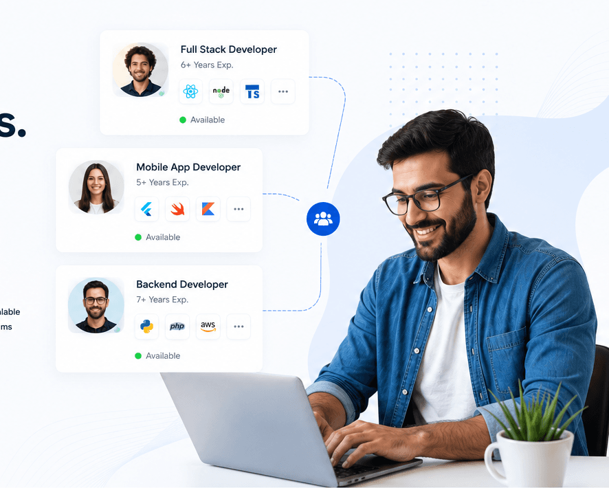 Dedicated developers available for web, mobile and backend projects